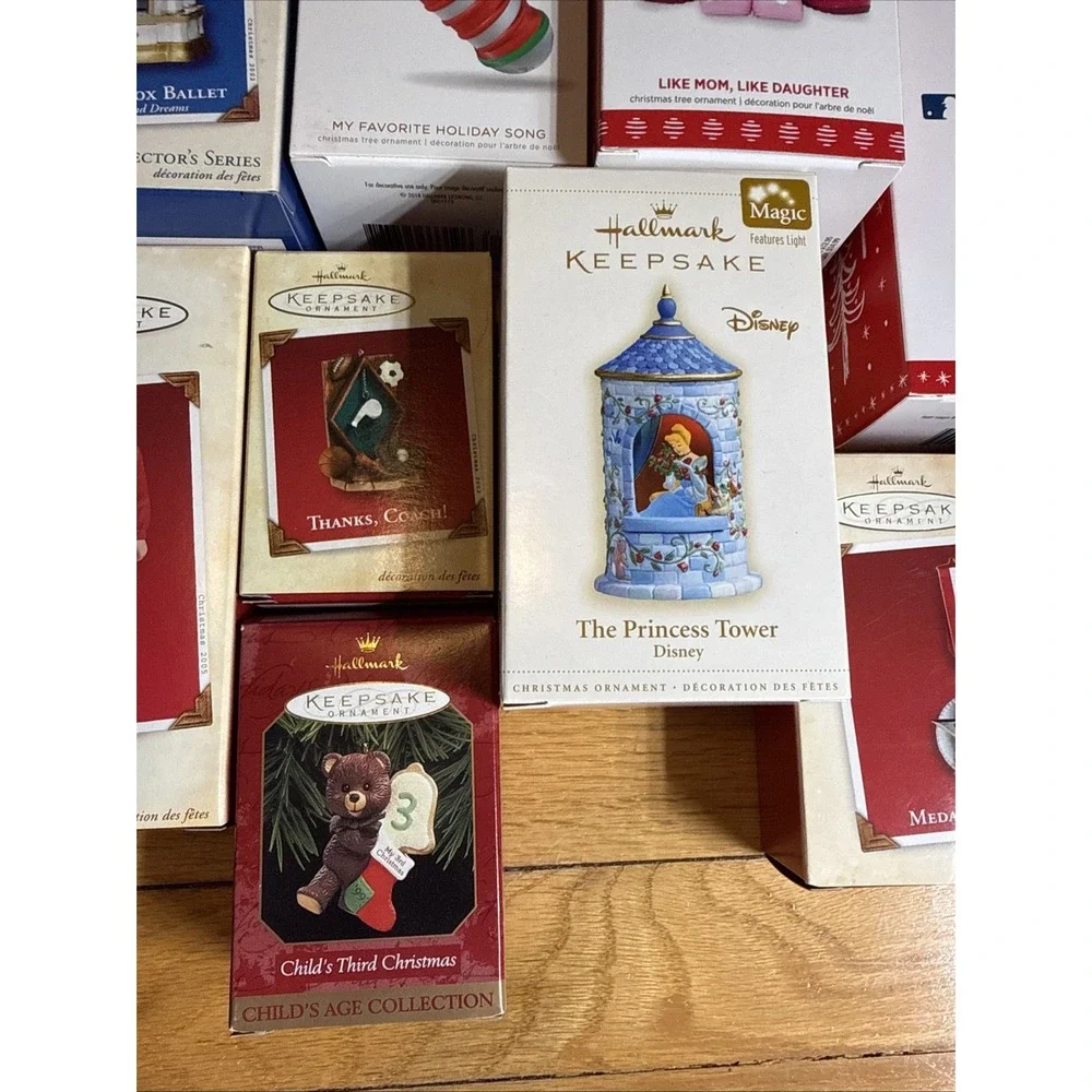 Hallmark Keepsake Ornament Lot of 22 Star Wars Star Trek Sports 1996-2018